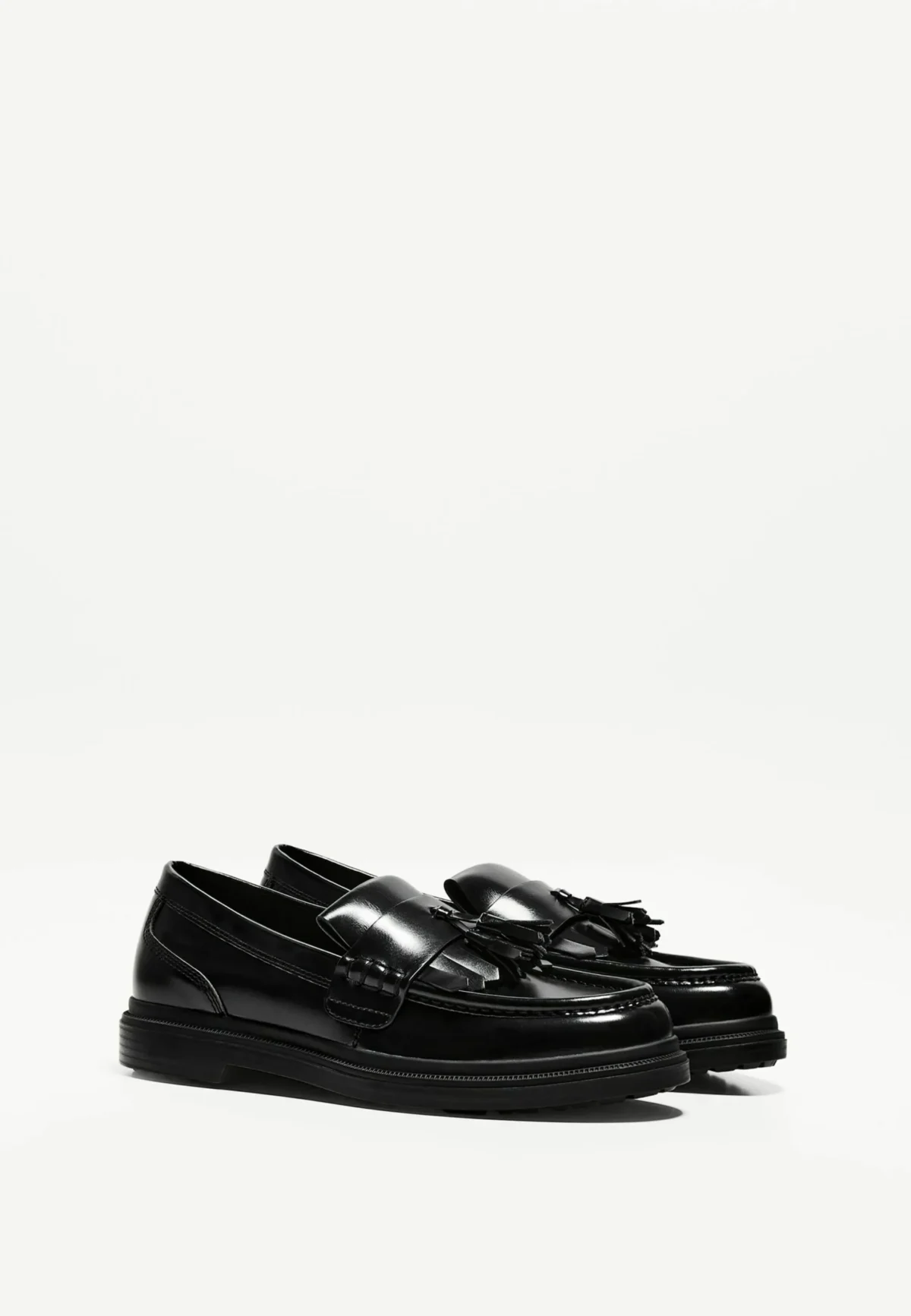 Chaussure noir MOCASSINS - Chaussons - noir  À FRANGES AVEC POMPON - – Image 6