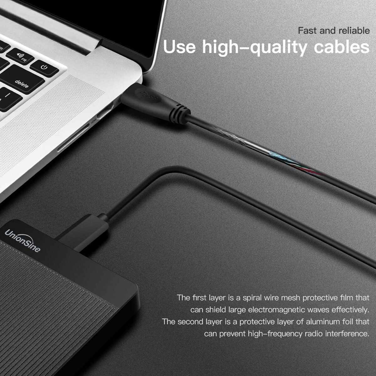 Disque dur externe UnionSine 2,5" 500 Go ultra fin et portable USB 3.0 SATA HDD – Image 8